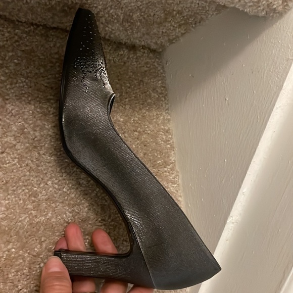 Stuart Weitzman Satin Rhinestone Pumps - Picture 6 of 9